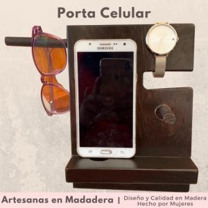 Porta Celular Artesanas en Madera