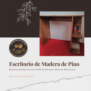 ESCRITORIO DE MADERA DE PINO